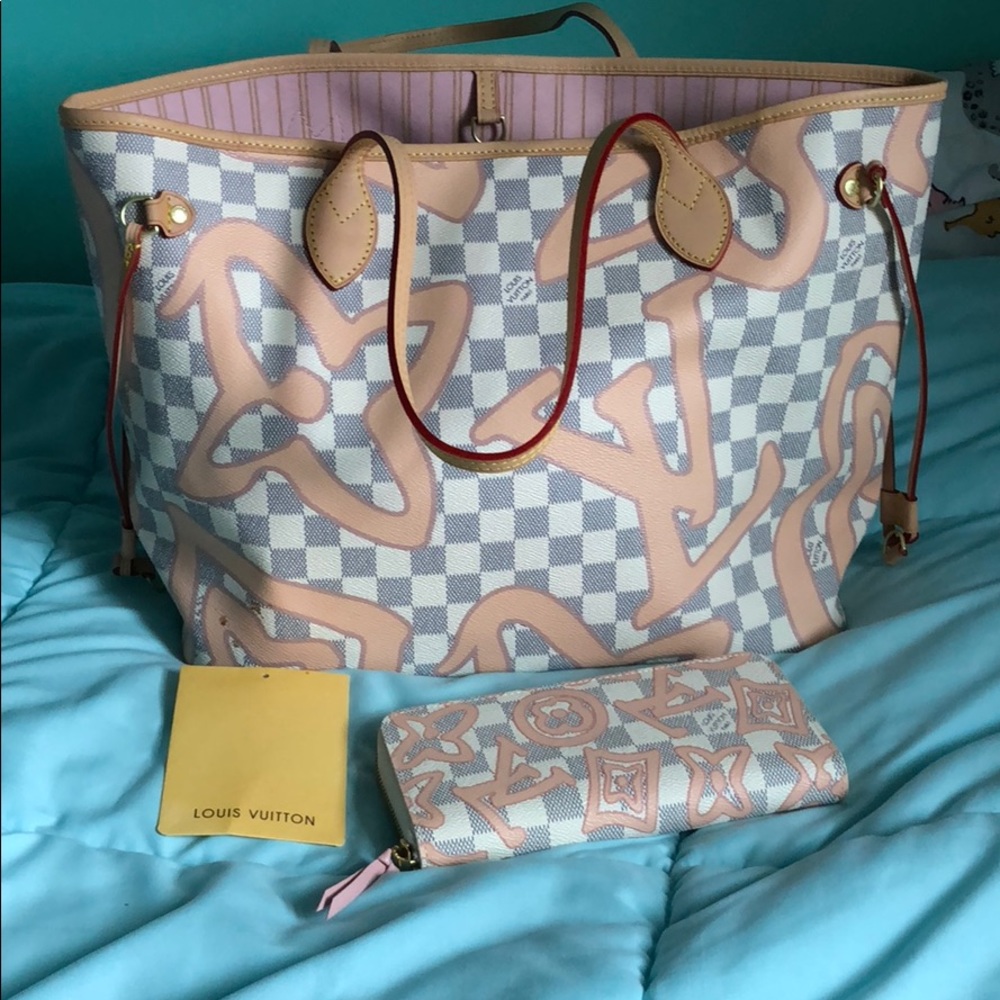 Louis Vuitton tote and wallet